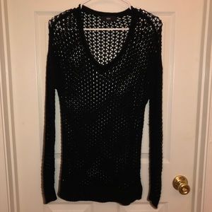 Black Mossimo Crochet Sweater